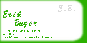 erik buzer business card